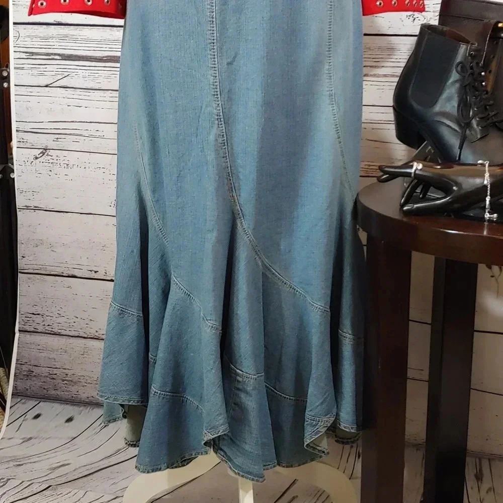 Vintage denim skirt by live a little size 10 - Picture 5 of 7